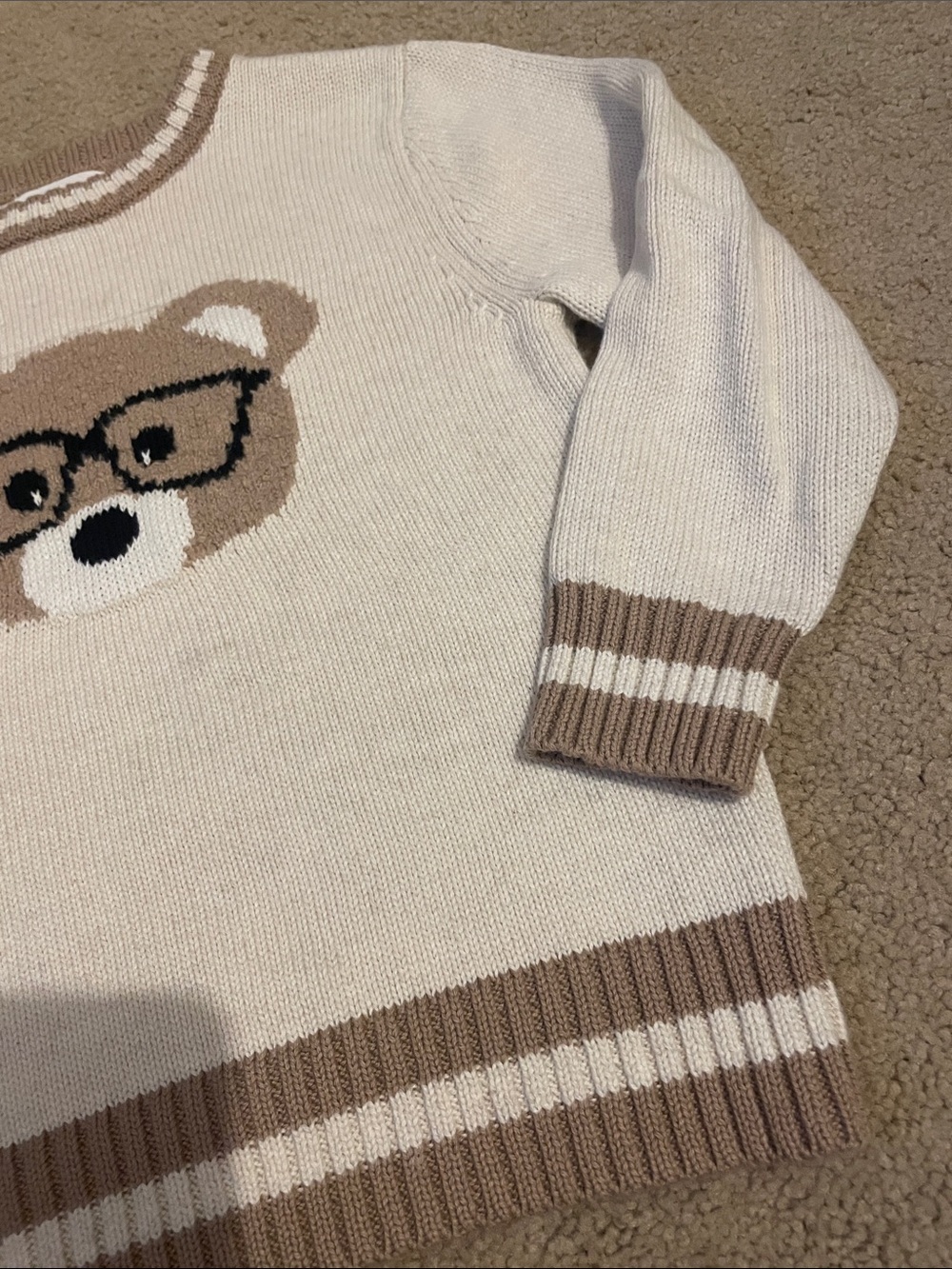 Cat & Jack Boys Bear Sweater - Picture 3 of 5